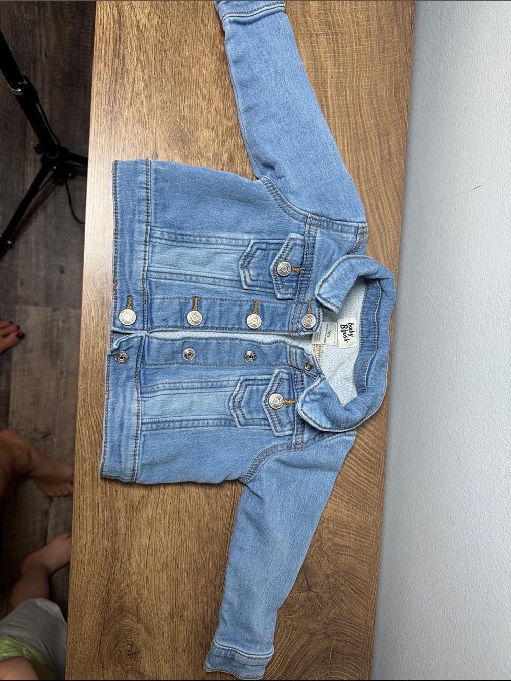 Kids Light Blue Denim Jean Jacket - Classic Button-Front